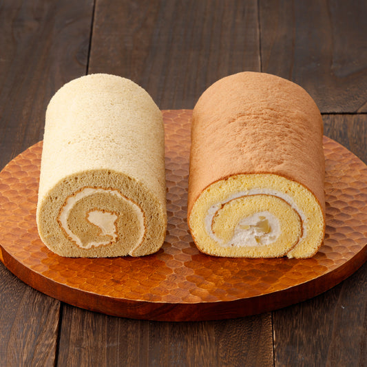 和栗ロールと珈琲ロールケーキセット[冷凍]